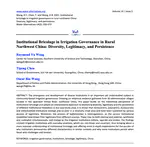 Institutional Bricolage in Irrigation Governance in Rural Northwest China: Diversity, Legitimacy, and Persistence